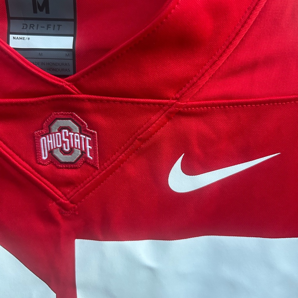 TEAM Nike Joey Bosa #97 Ohio State Buckeyes Medium Dri-Fit Jersey Red White M1 - Picture 6 of 7